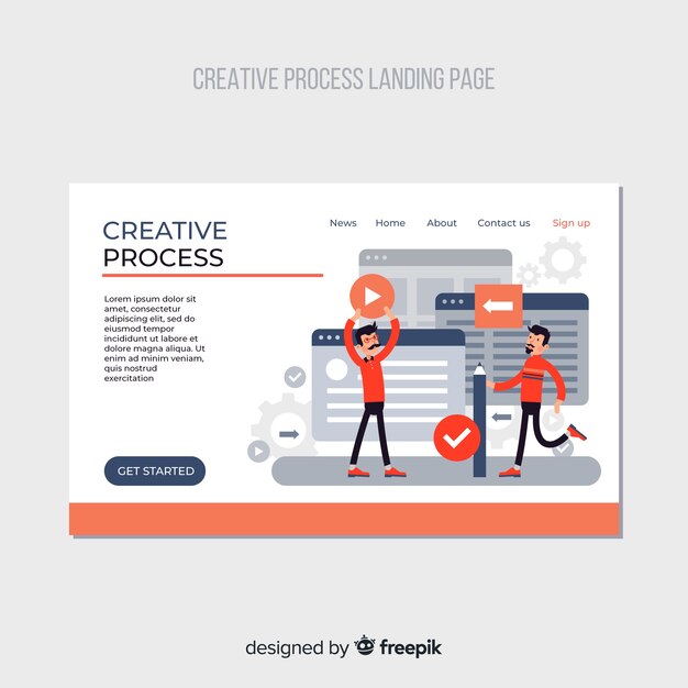 Landing page proceso creativo