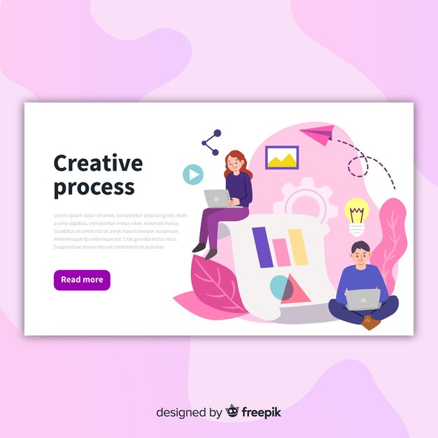 Landing page proceso creativo