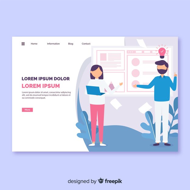 Landing page de proceso creativo