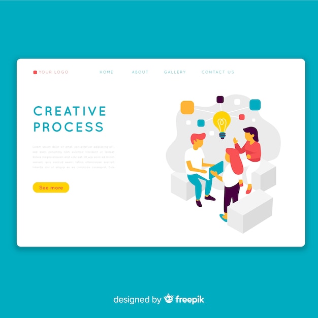 Landing page de proceso creativo