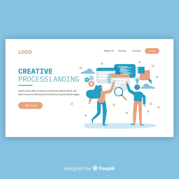 Landing page de proceso creativo