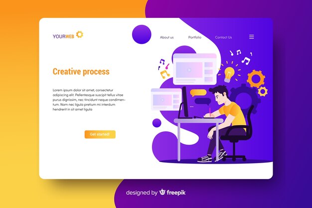 Landing page de proceso creativo