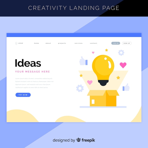 Landing page de proceso creativo