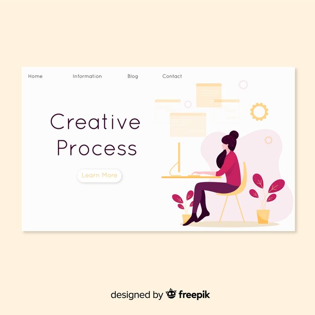 Landing page de proceso creativo