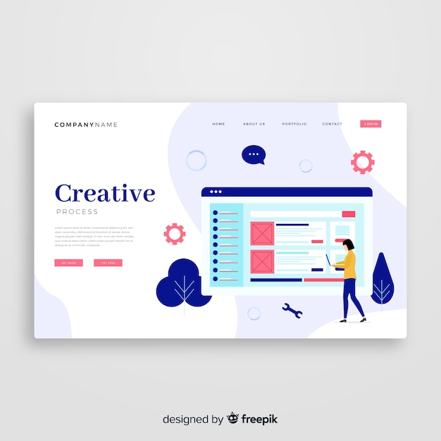 Landing page de proceso creativo