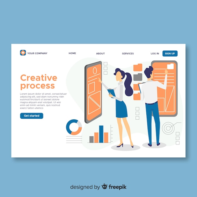 Landing page de proceso creativo