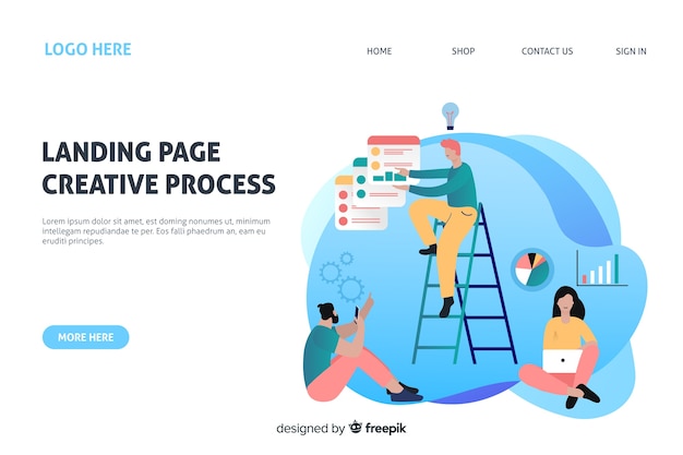 Landing page de proceso creativo