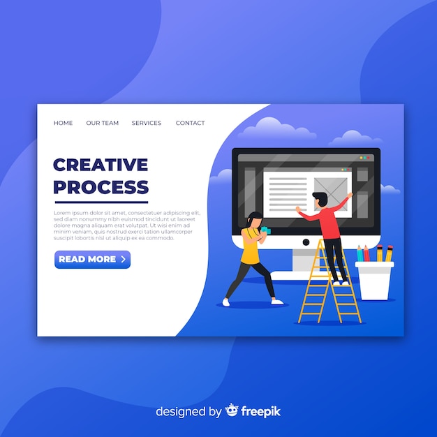 Landing page de proceso creativo