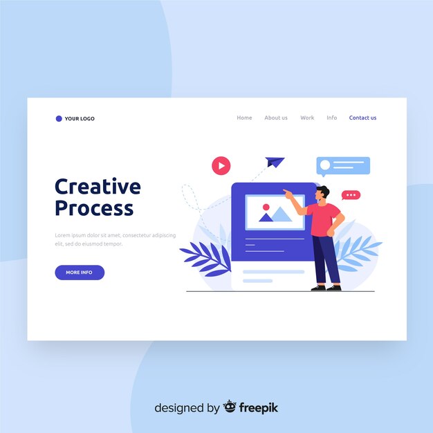 Landing page de proceso creativo