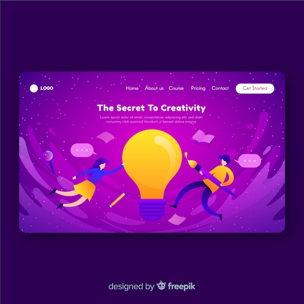 Landing page de proceso creativo