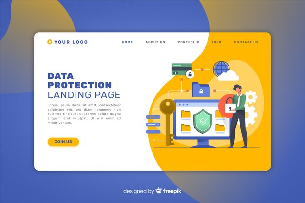 Landing page de protección de datos
