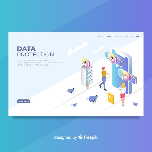 Landing page de protección de datos