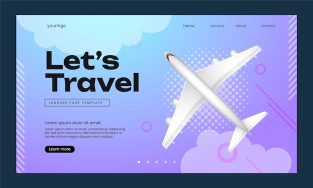 Landing page realista y plana