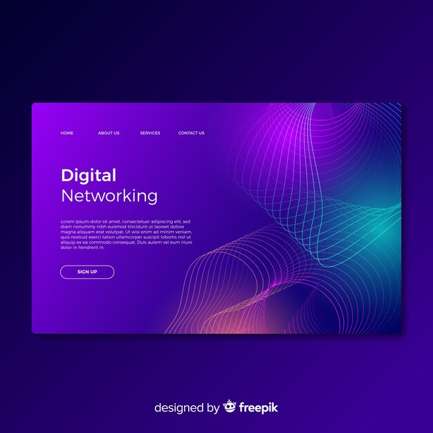 Landing page de redes digitales