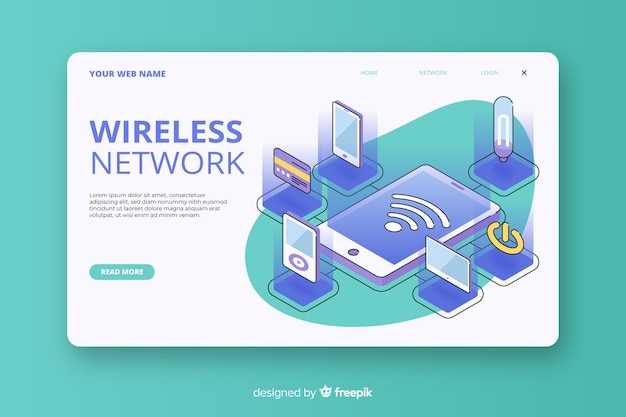 Landing page de redes inalámbricas