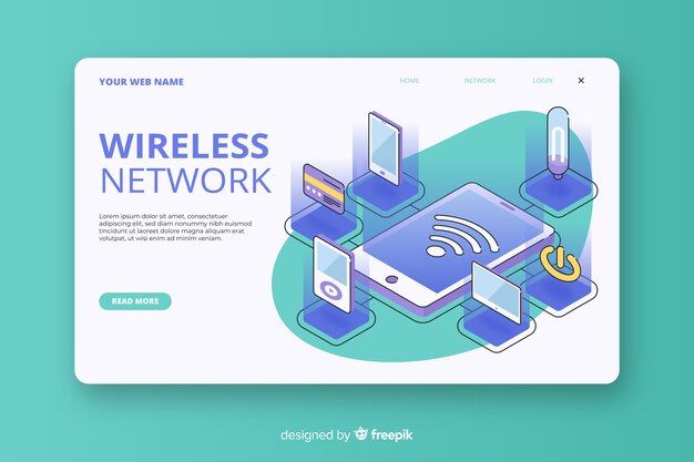 Landing page de redes inalámbricas
