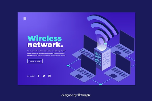 Landing page de redes inalámbricas