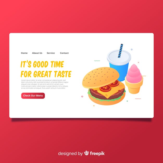 Landing page de restaurante