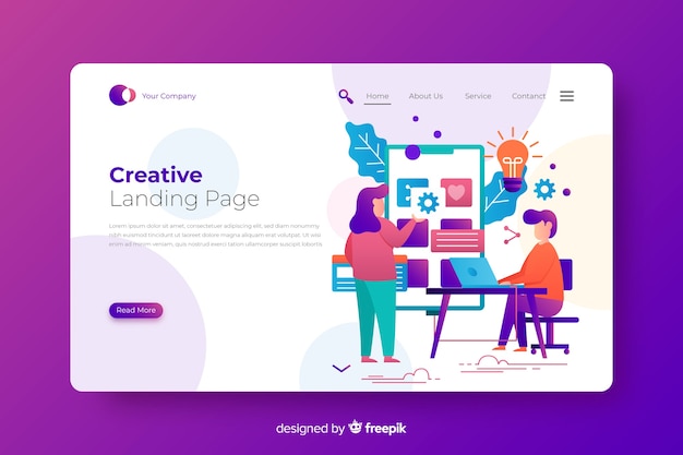 Landing page sobre el proceso creativo