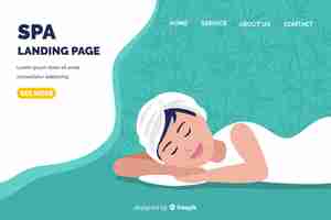 Vector gratuito landing page de spa