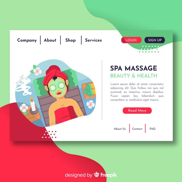 Landing page de spa