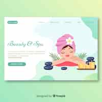 Vector gratuito landing page de spa