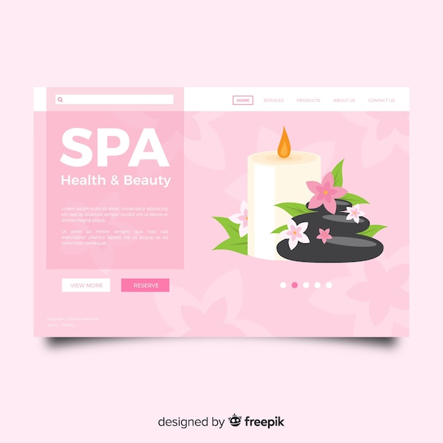 Landing page de spa