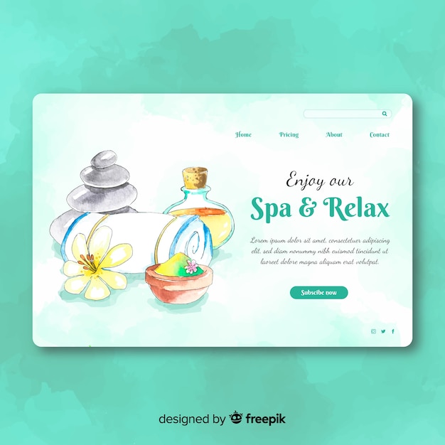 Landing page de spa