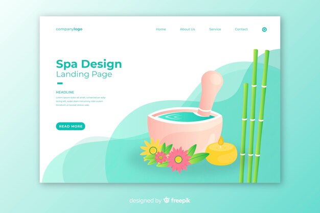 Landing page de spa