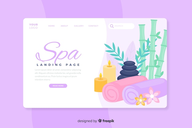 Landing page de spa