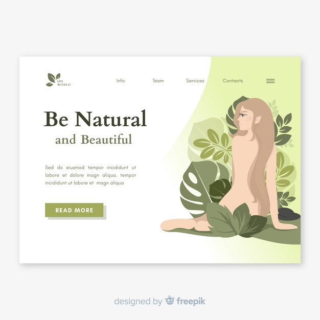 Landing page de spa