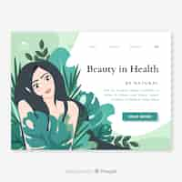 Vector gratuito landing page de spa