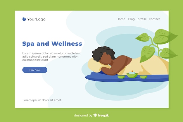 Landing page de spa