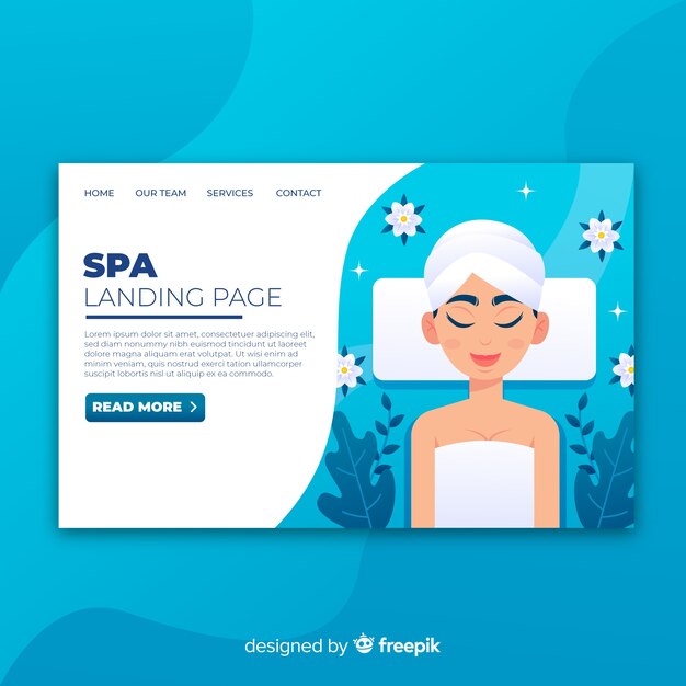 Landing page de spa