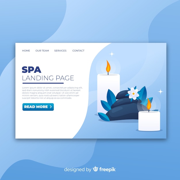 Landing page de spa