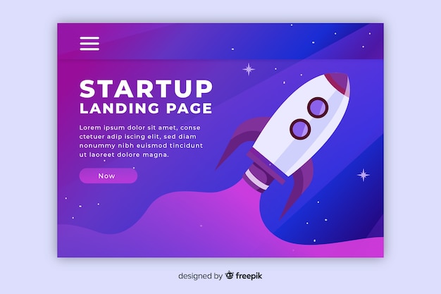 Vector gratuito landing page de startup