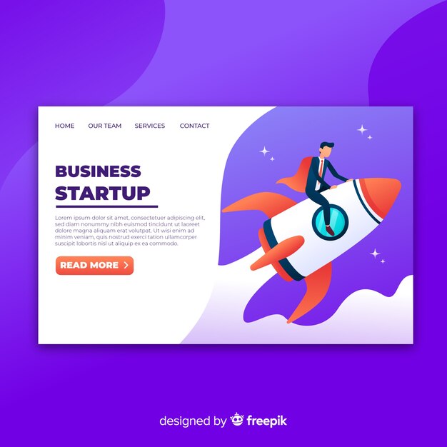 Landing page de startup