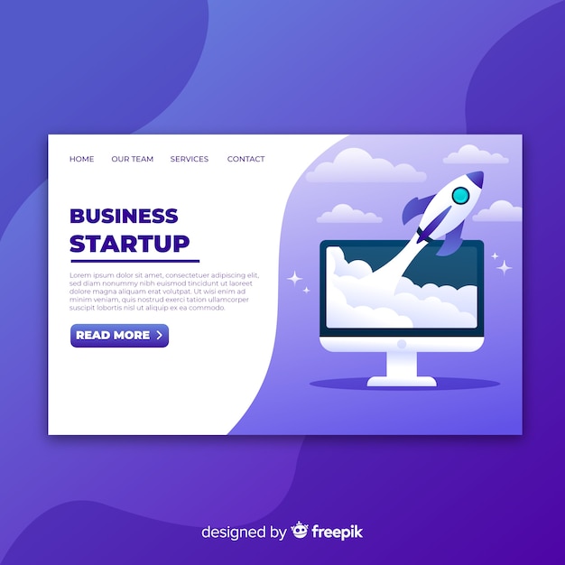 Landing page de startup