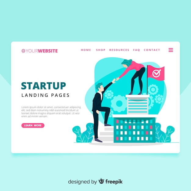 Landing page startup