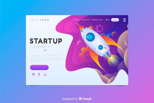 Landing page de startup