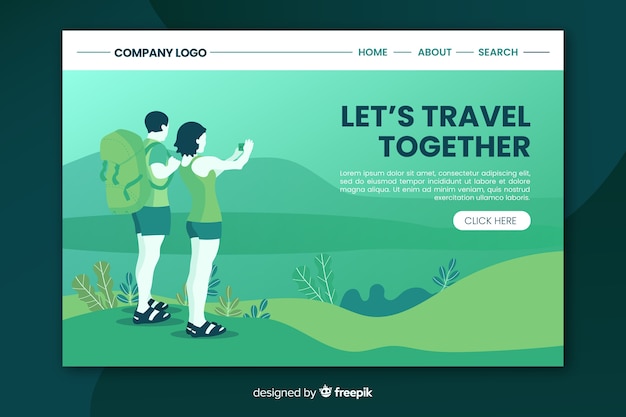 Landing page de viaje