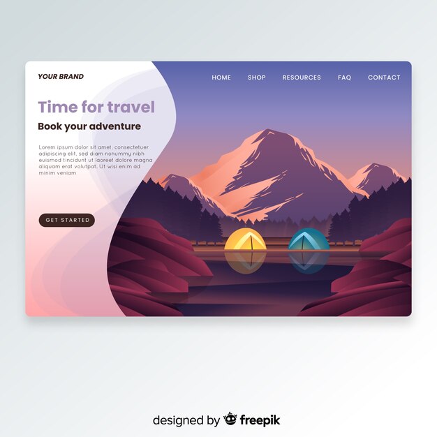 Landing page de viaje