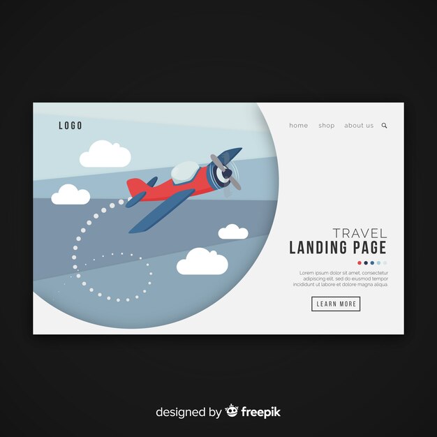 Vector gratuito landing page de viajes