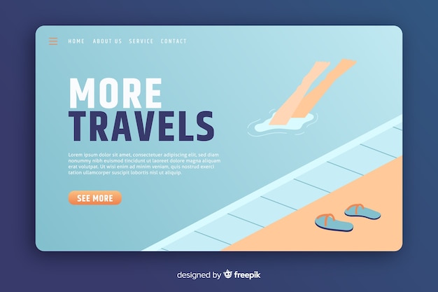 Vector gratuito landing page de viajes