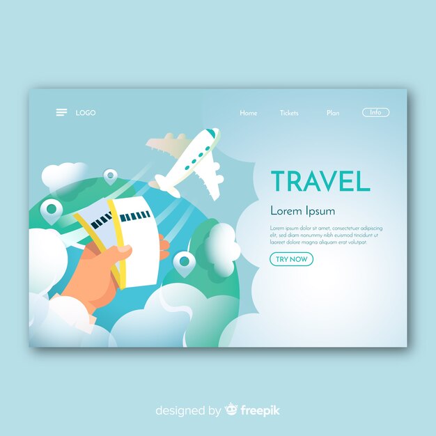 Landing page de viajes