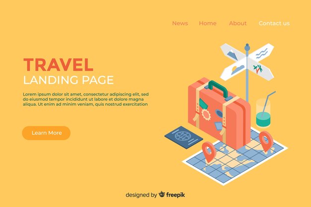 Landing page de viajes