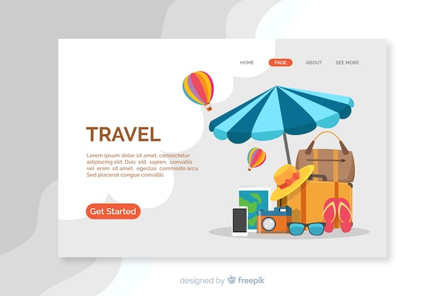 Landing page de viajes