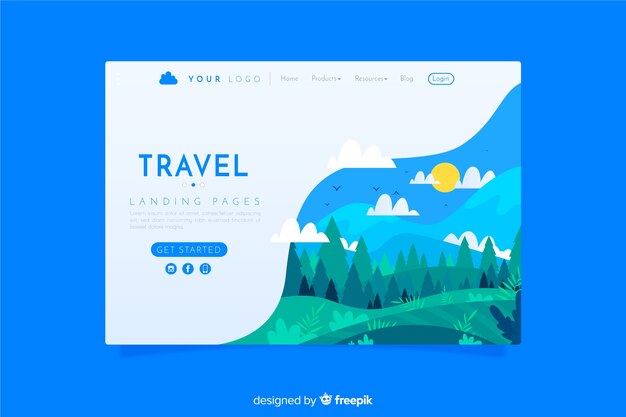 Landing page de viajes