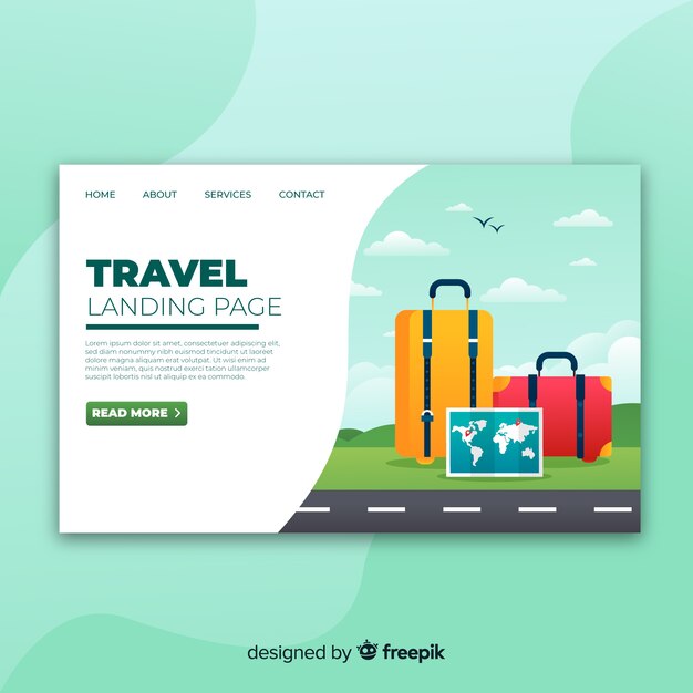 Landing page de viajes