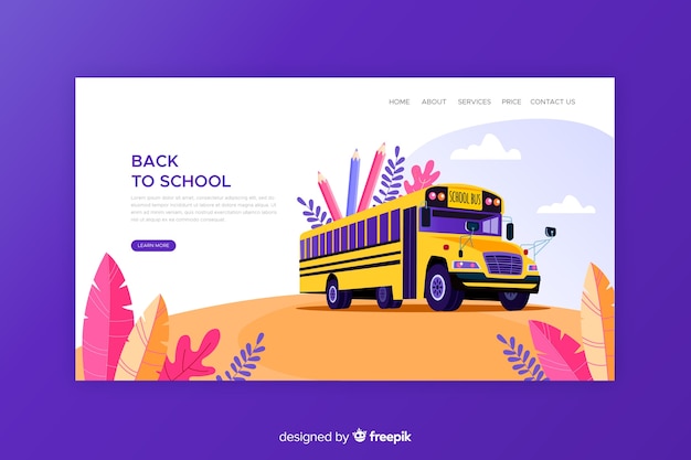 Landing page de la vuelta al cole